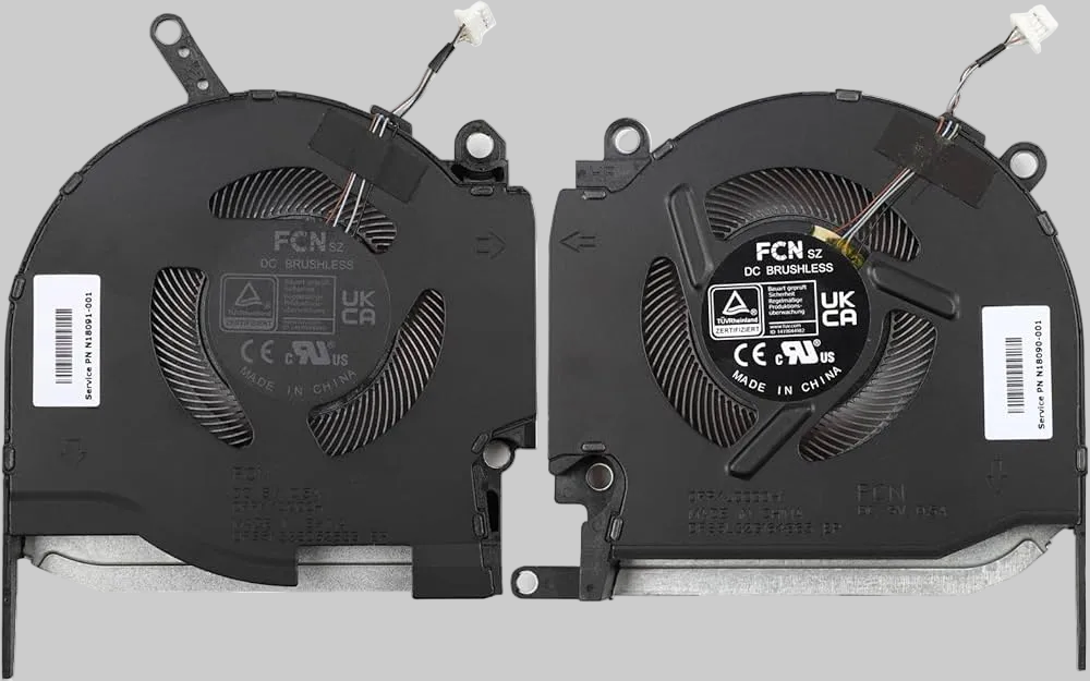 HP OMEN 16-N 16-K 12V PAIR CPU FAN
