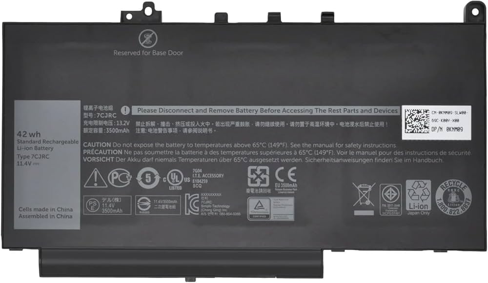 Laptop Internal Compatible Battery For Dell Latitude E7270, Latitude E7470 Model No :-GG4FM F1KTM NJJ2H 5F08V PDNM2 7CJRC J60J5