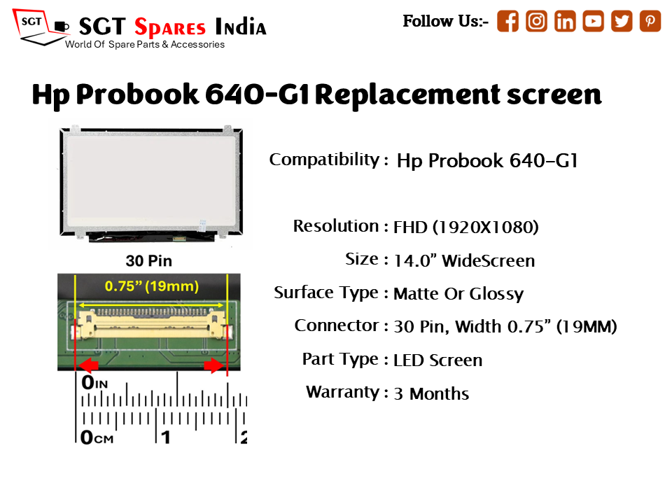 Hp Probook 640-G1 Replacement screen