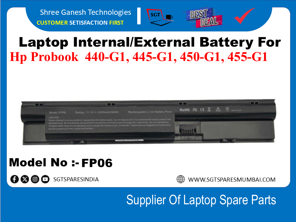 H-P FP06 External Battery For Hp Probook 440-G1, 445-G1, 450-G1, 455-G1