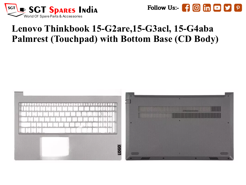 Lenovo Thinkbook 15-G2are,15-G3acl, 15-G4aba Palmrest (Touchpad) with Bottom Base (CD Body)
