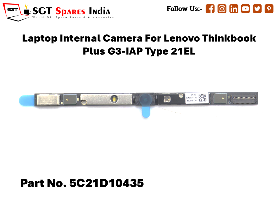 Laptop Internal Camera For Lenovo Thinkbook Plus G3-IAP Type 21EL Part No. 5C21D10435