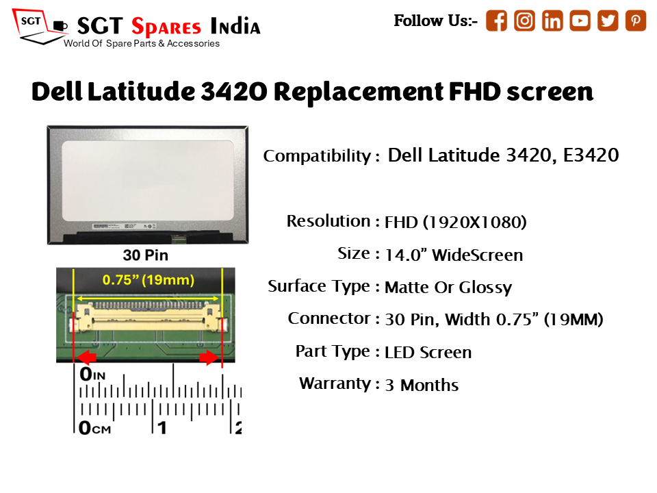Dell Latitude 3420 Replacement FHD screen