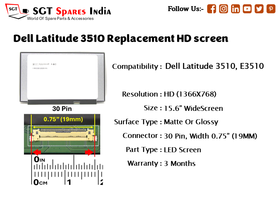 Dell Latitude 3510 Replacement HD screen