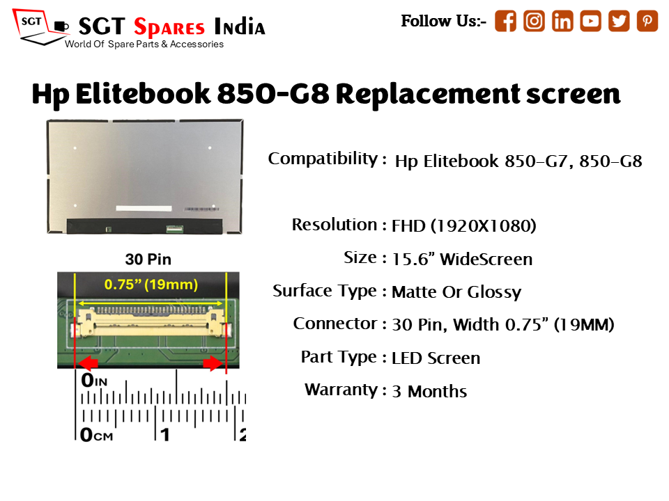 Hp Elitebook 850-G8 Replacement Fhd screen