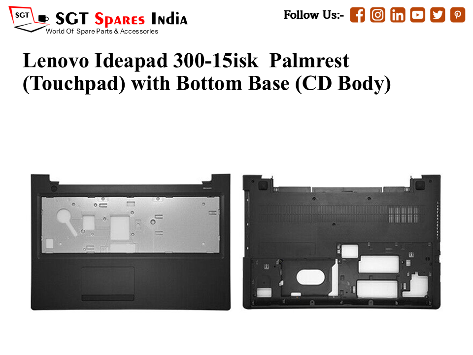 Lenovo Ideapad 300-15isk Palmrest (Touchpad) with Bottom Base (CD Body)