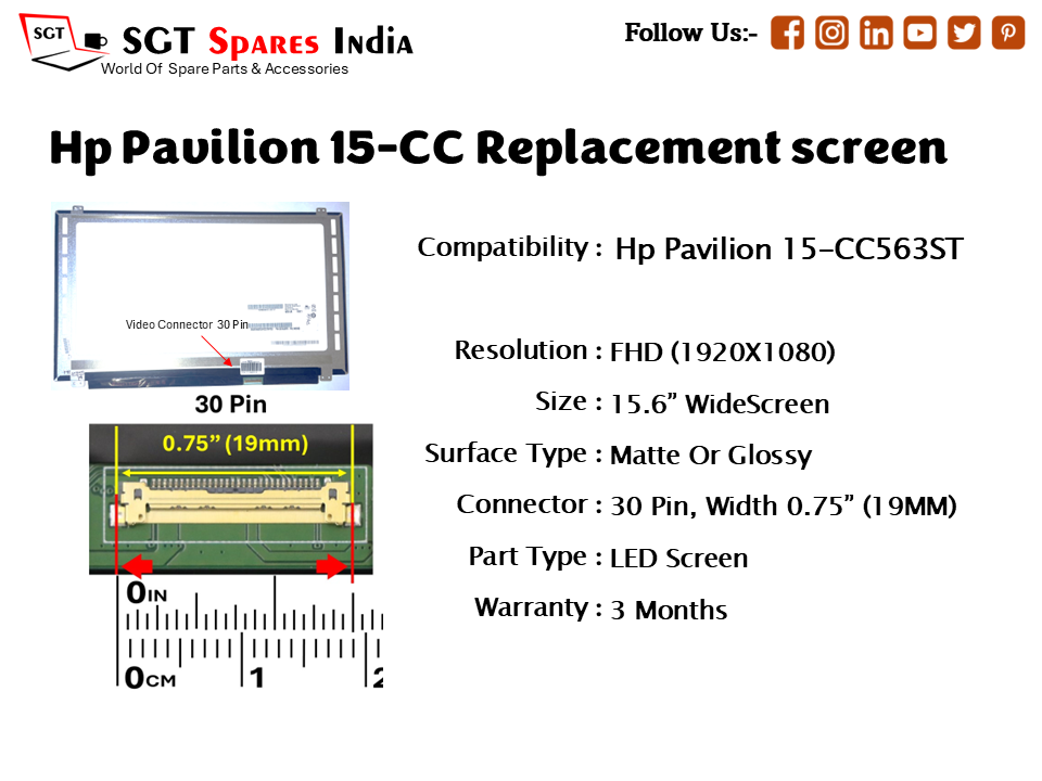 Hp Pavilion 15-CC Replacement screen
