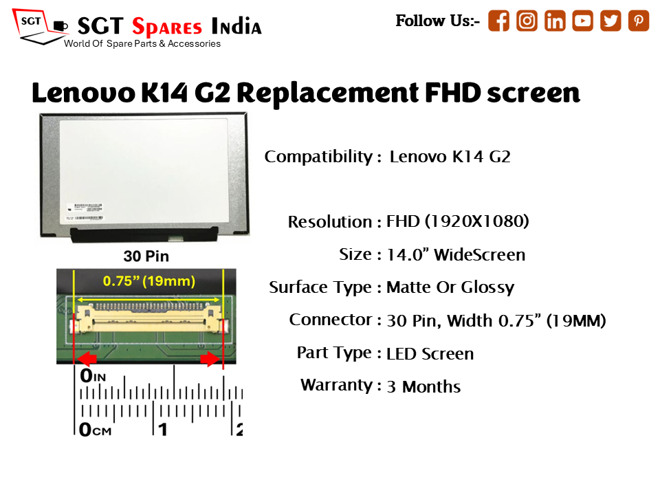 Lenovo K14 G2 Replacement FHD screen