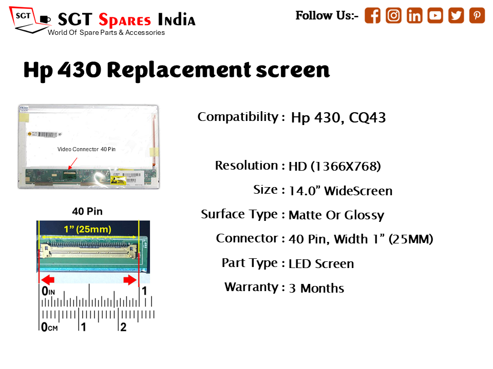 Hp 430 Replacement screen