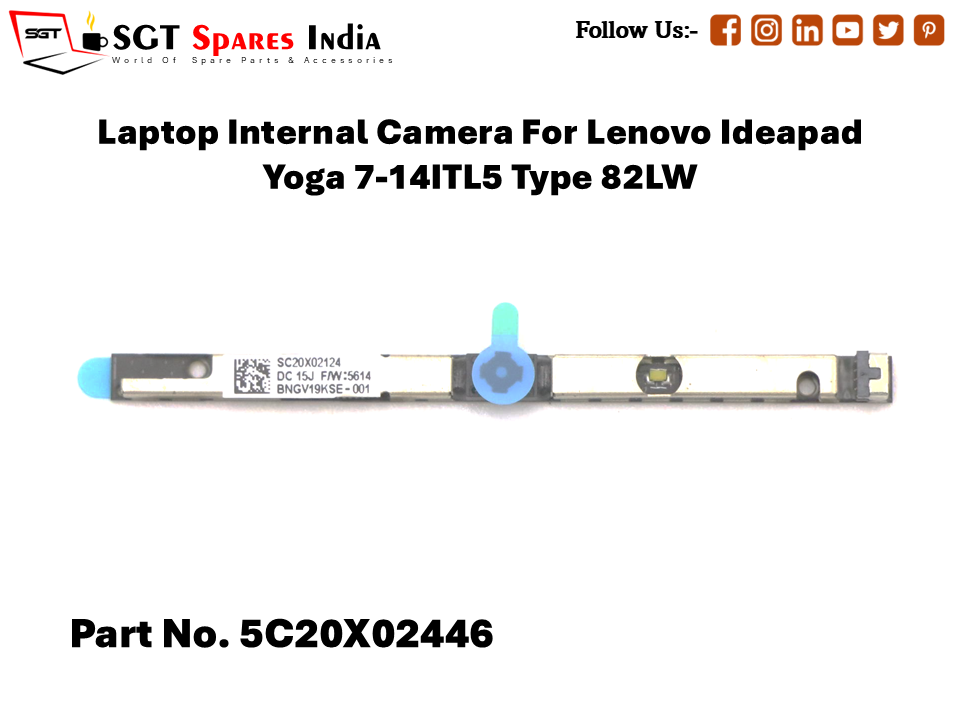 Laptop Internal Camera For Lenovo Ideapad Yoga 7-14ITL5 Type 82LW Part No. 5C20X02446