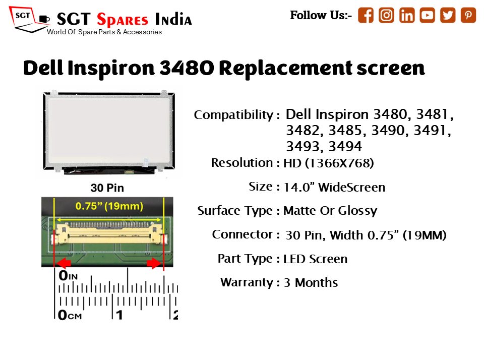 Dell Inspiron 3480 Replacement screen