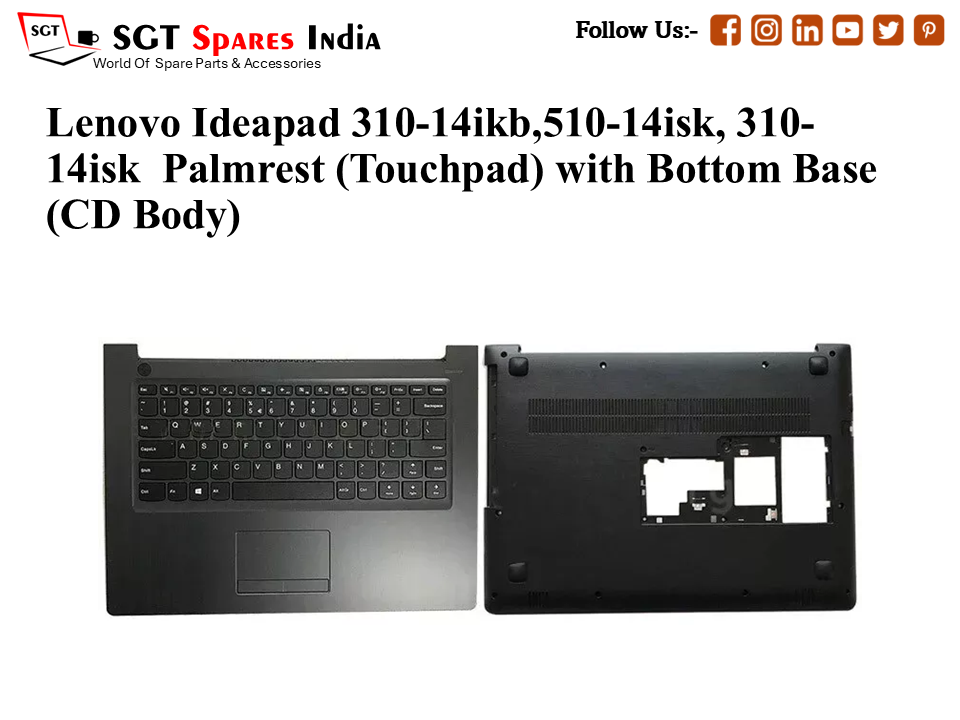 Lenovo Ideapad 310-14ikb,510-14isk, 310- 14isk Palmrest (Touchpad) with Bottom Base (CD Body)