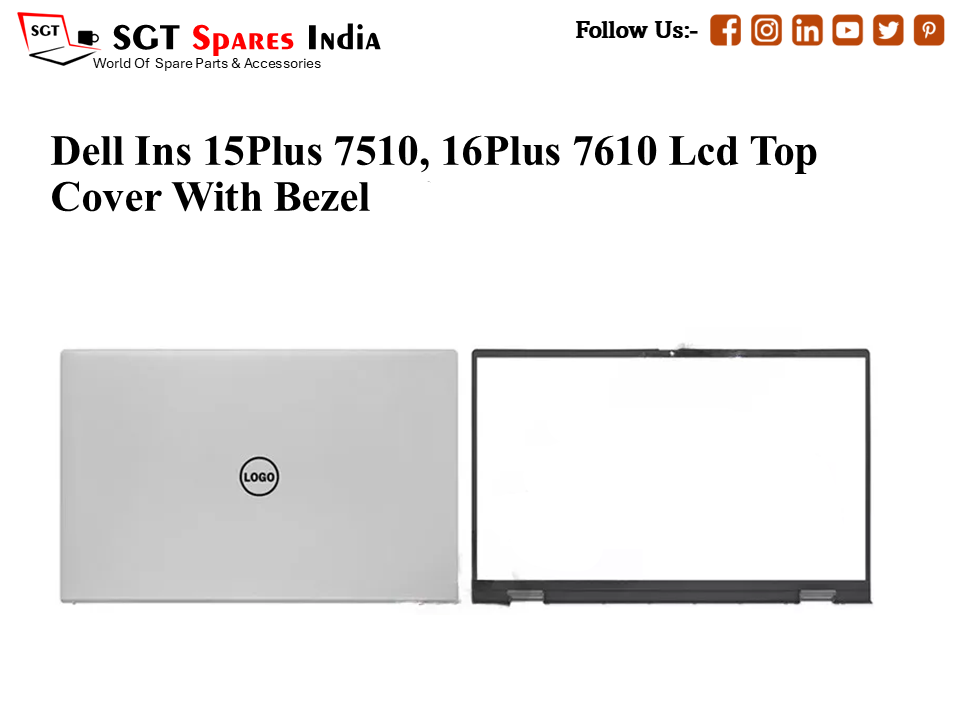 LAPTOP LCD TOP COVER WITH BAZEL FOR DELL INS 15 plus7510,