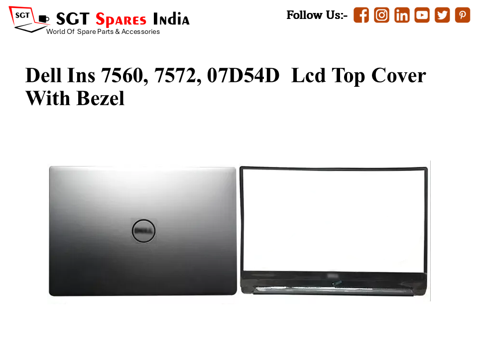 LAPTOP LCD TOP COVER WITH BAZEL FOR DELL INS 7560, 7572