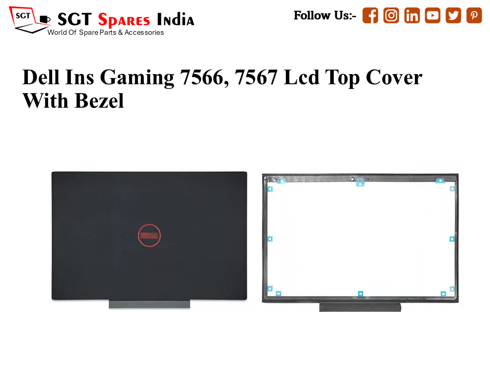 LAPTOP LCD TOP COVER WITH BAZEL FOR DELL INS GAMING 7567, 7566
