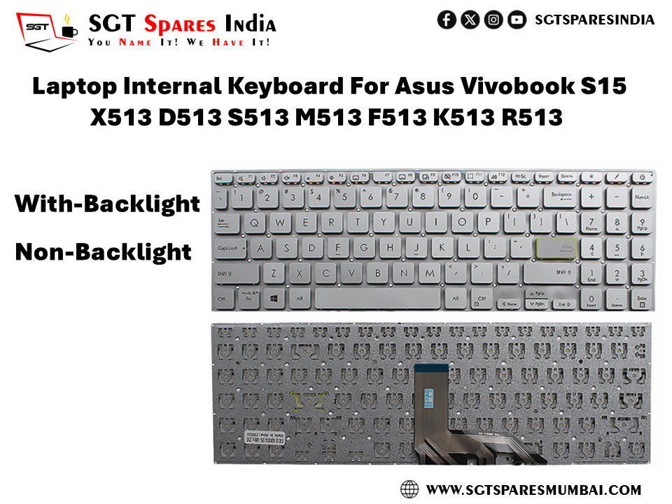 Laptop Internal Keyboard For Asus Vivobook S15 X513 D513 S513 M513 F513 K513 R513 With-Backlight Non-Backlight silver colour