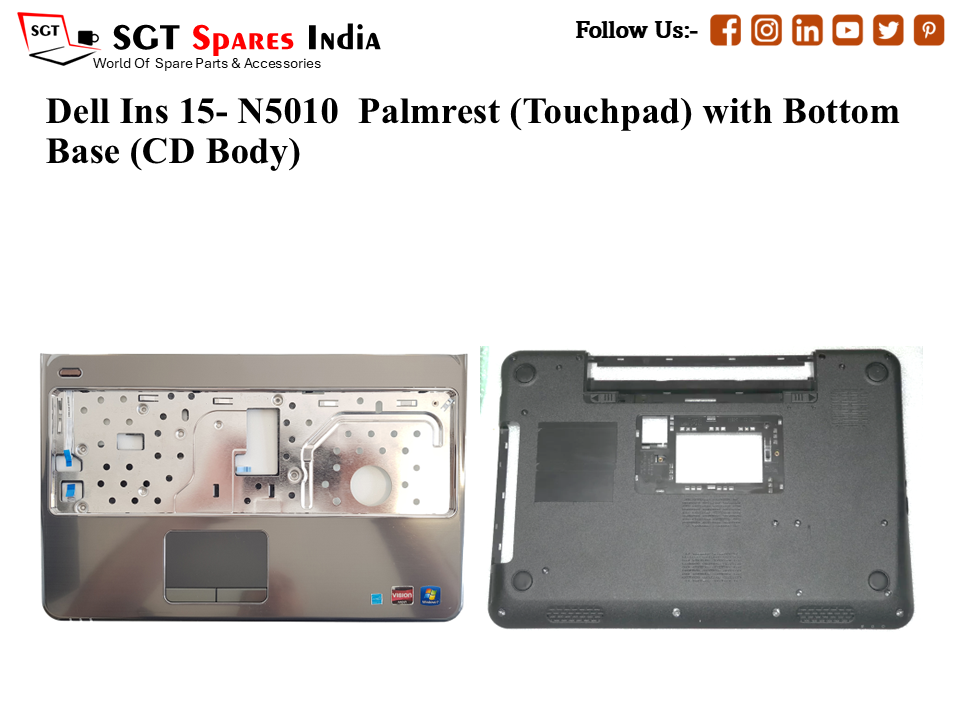 Dell Ins 15- N5010 Palmrest (Touchpad) with Bottom Base (CD Body) (old)