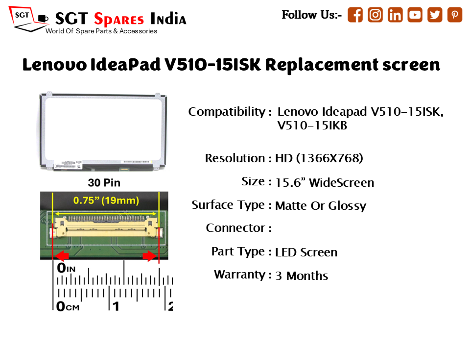 Lenovo IdeaPad V510-15ISK Replacement screen