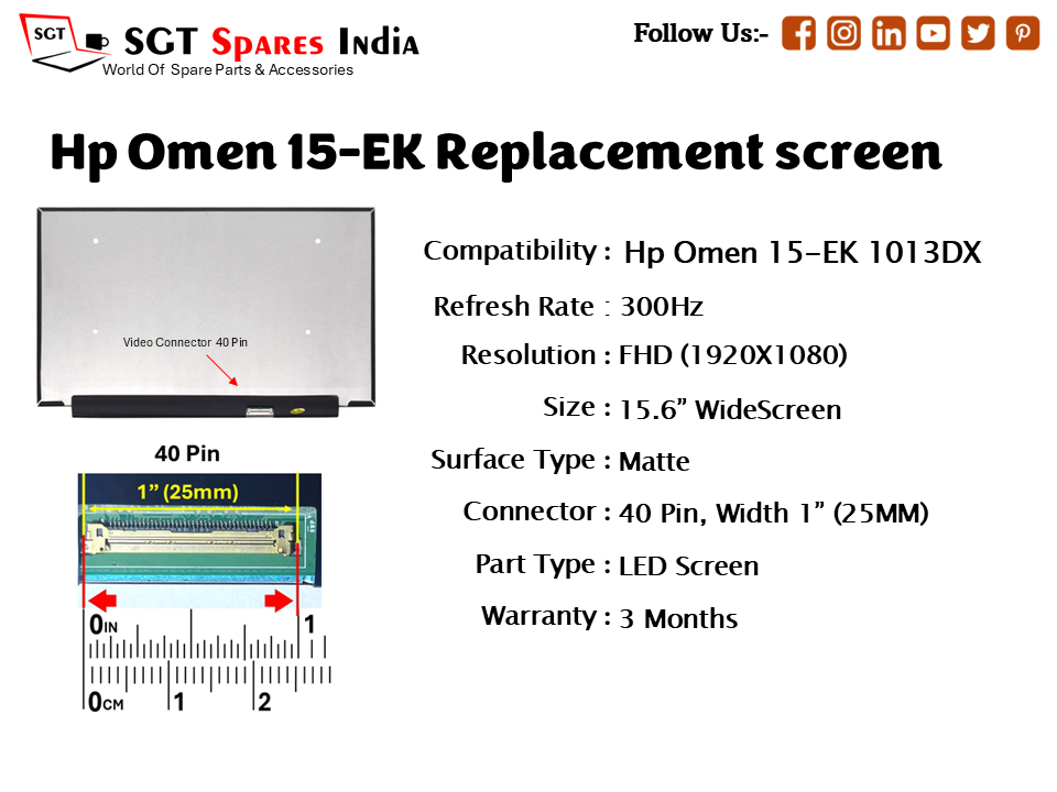 Hp Omen 15-EK Replacement screen