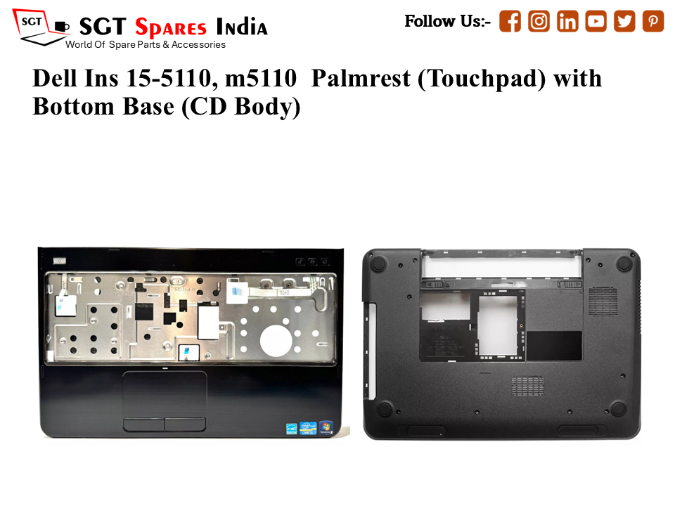 Dell Ins 15-5110, m5110 Palmrest (Touchpad) with Bottom Base (CD Body) (old)