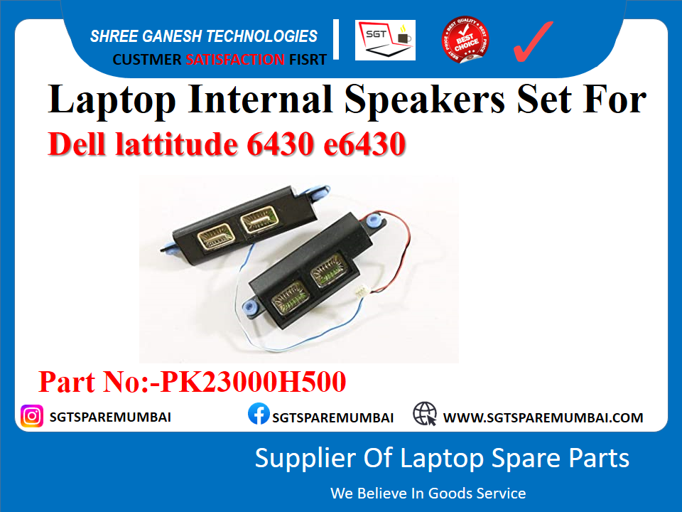 डेल लैटिट्यूड 6430 E6430 पार्ट नंबर:-PK23000H500 के लिए लैपटॉप इंटरनल स्पीकर सेट
