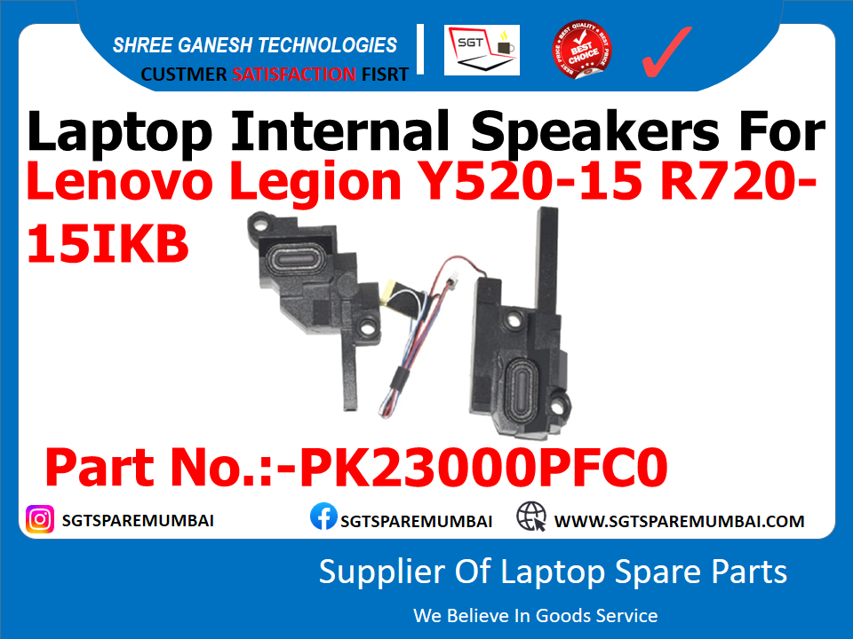 लेनोवो लीजन Y520-15 R720- 15IKB के लिए लैपटॉप आंतरिक स्पीकर पार्ट नंबर:-PK23000PFC0