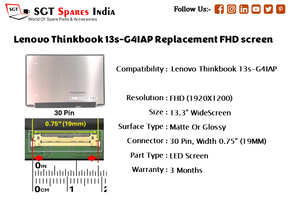Lenovo Thinkbook 13s-G4IAP Replacement FHD screen