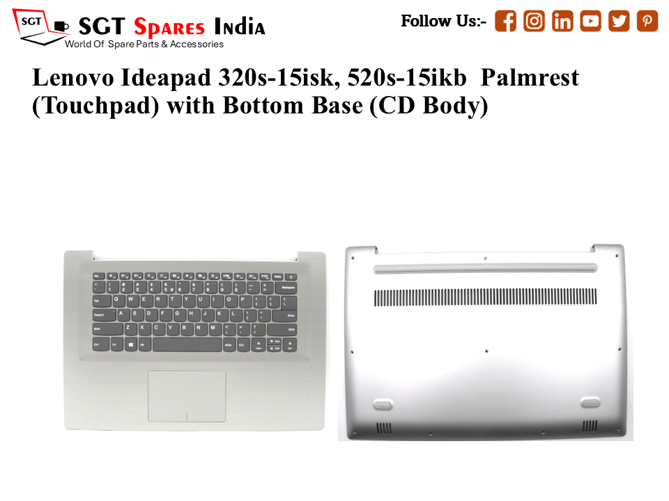 Lenovo Ideapad 320s-15isk, 520s-15ikb Palmrest (Touchpad) with Bottom Base (CD Body)