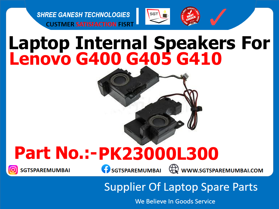 Laptop Internal Speakers For Lenovo G400 G405 G410 Part No.:-PK23000L300 90202713