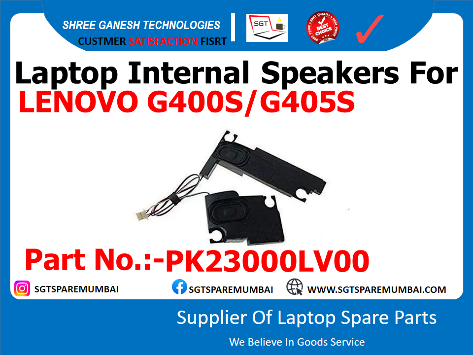 Laptop Internal Speakers For LENOVO G400S/G405S Part No.:-PK23000LV00 90202894