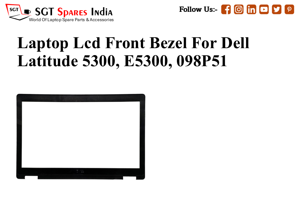 Laptop Lcd Front Bezel For Dell Latitude 5300, E5300, 098P51