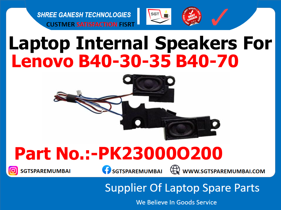 Laptop Internal Speakers For Lenovo B40-30-35 , B40-80, B40-70, Idea pad 305-14ibd Part No.:-PK230000200 90205425