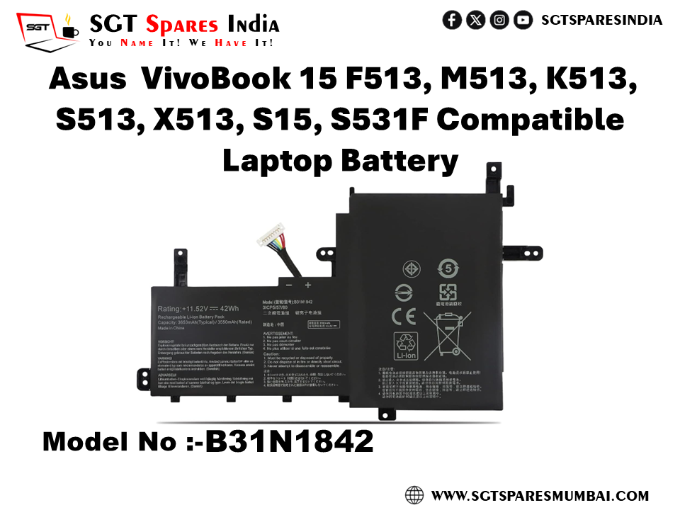 B31N1842 FOR Asus VivoBook 15 F513, M513, K513, S513, X513, S15, S531F Compatible Laptop Battery