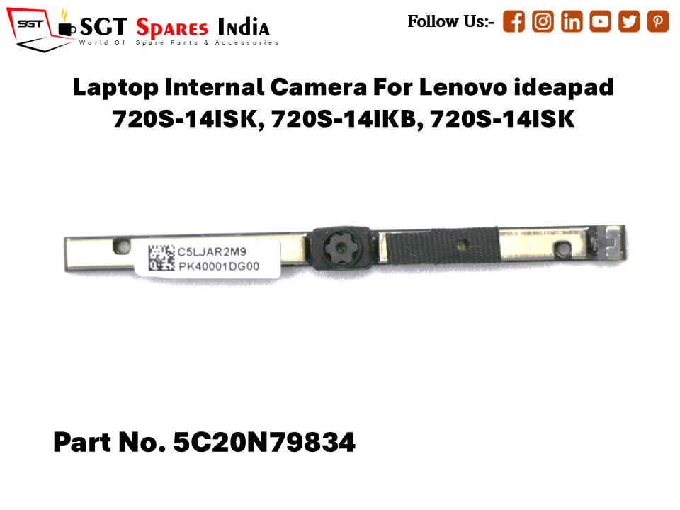 Laptop Internal Camera For Lenovo ideapad 720S-14ISK, 720S-14IKB, 720S-14ISK Part No. 5C20N79834