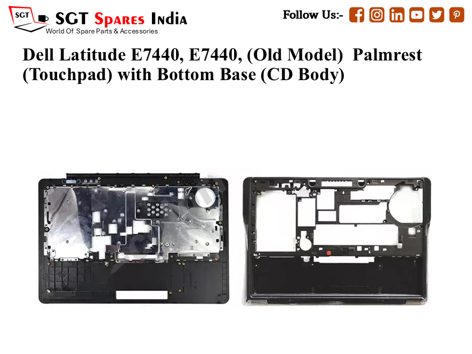 Dell Latitude E7440, E7440, (Old Model) Palmrest (Touchpad) with Bottom Base (CD Body)
