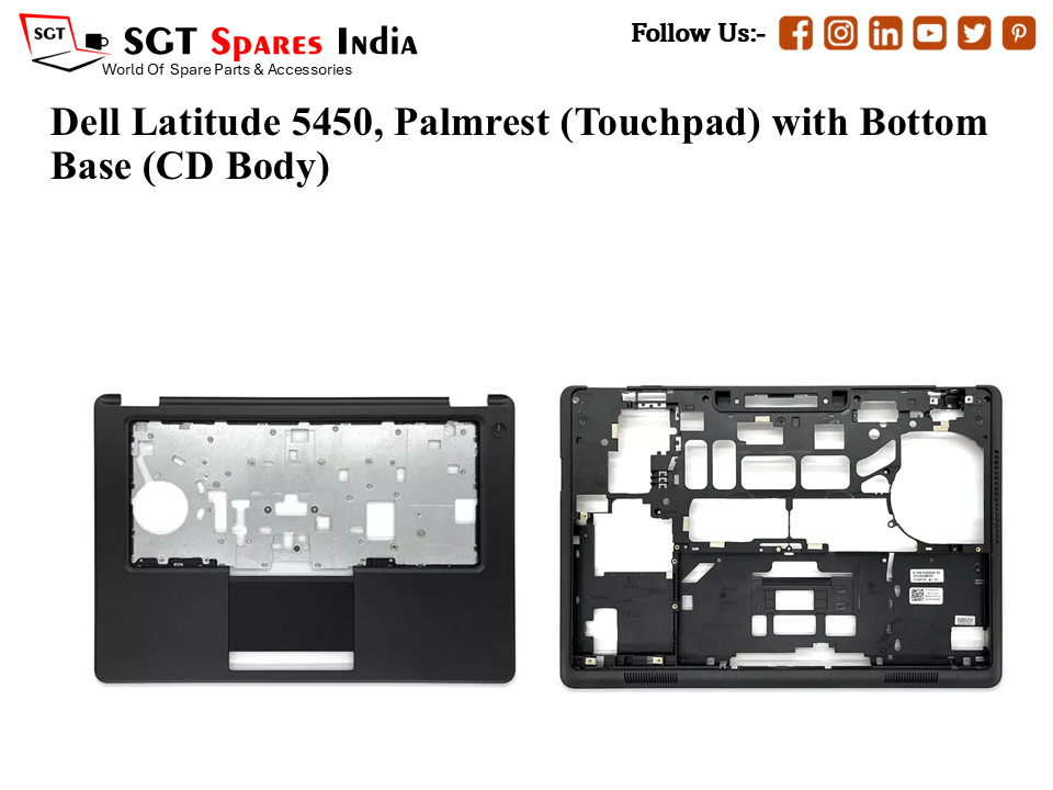 Dell Latitude 5450, Palmrest (Touchpad) with Bottom Base (CD Body) (old Model)