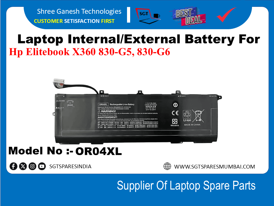 H-P OR04XL Internal Battery For Hp Elitebook X360 830-G5, 830-G6