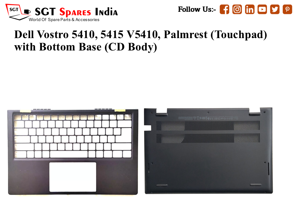 Dell Vostro 5410, 5415 V5410, Palmrest (Touchpad) with Bottom Base (CD Body)
