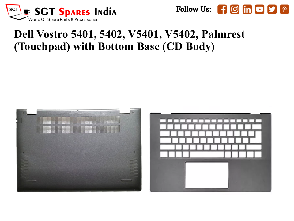 Dell Vostro 5401, 5402, V5401, V5402, Palmrest (Touchpad) with Bottom Base (CD Body)