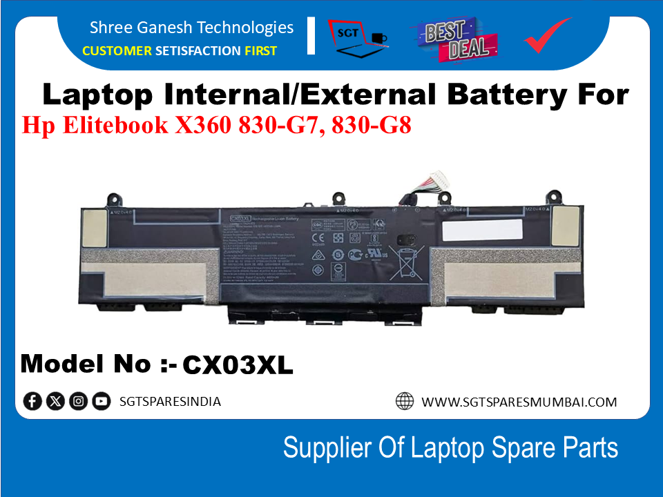 H-P CX03XL Internal Battery For Hp Elitebook X360 830-G7, 830-G8