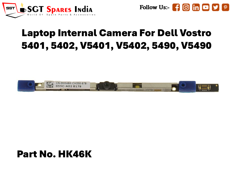 Laptop Internal Camera For Dell Vostro 5401, 5402, V5401, V5402, 5490, V5490 Part No. HK46K