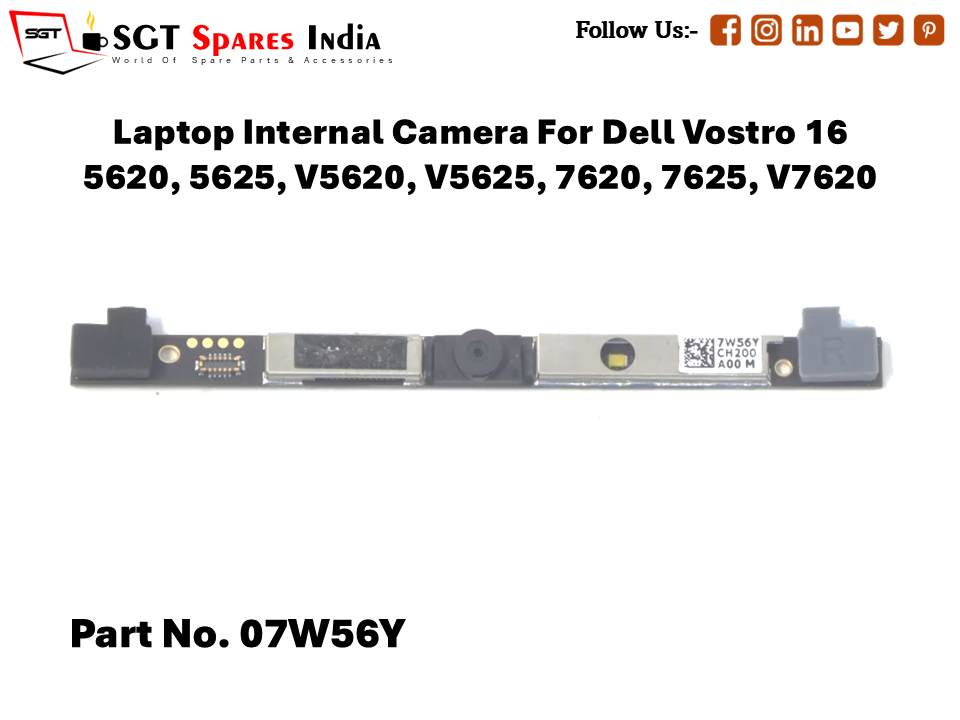 Laptop Internal Camera For Dell Vostro 16 5620, 5625, V5620, V5625, 7620, 7625, Part No. 07W56Y