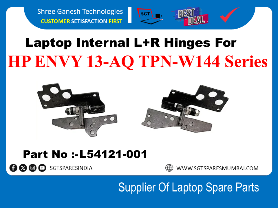 Laptop Internal L+R Hinges For HP ENVY 13-AQ TPN-W144 Series Part No :- L54121-001