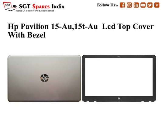 LAPTOP LCD TOP COVER WITH BAZEL FOR HP PAVILION 15-AU,15T-AU