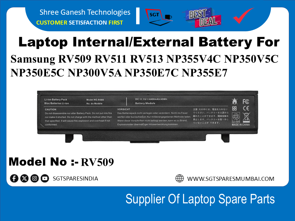 S-amsung RV509 External Battery For Samsung RV509 RV511 RV513 NP355V4C NP350V5C NP350E5C NP300V5A NP350E7C NP355E7