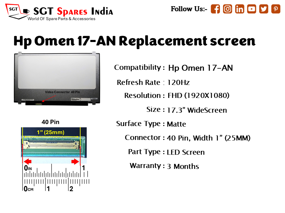Hp Omen 17-AN Replacement screen