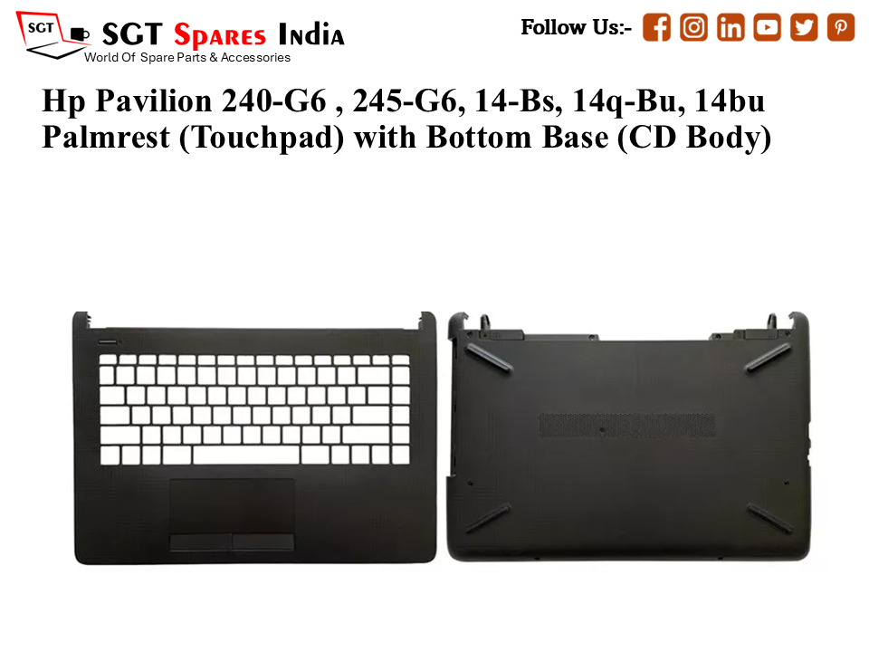 Hp Pavilion 240-G6 , 245-G6, 14-Bs, 14q-Bu, 14bu Palmrest (Touchpad) with Bottom Base (CD Body)
