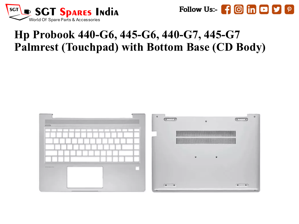 Hp Probook 440-G6, 445-G6, 440-G7, 445-G7 Palmrest (Touchpad) with Bottom Base (CD Body)