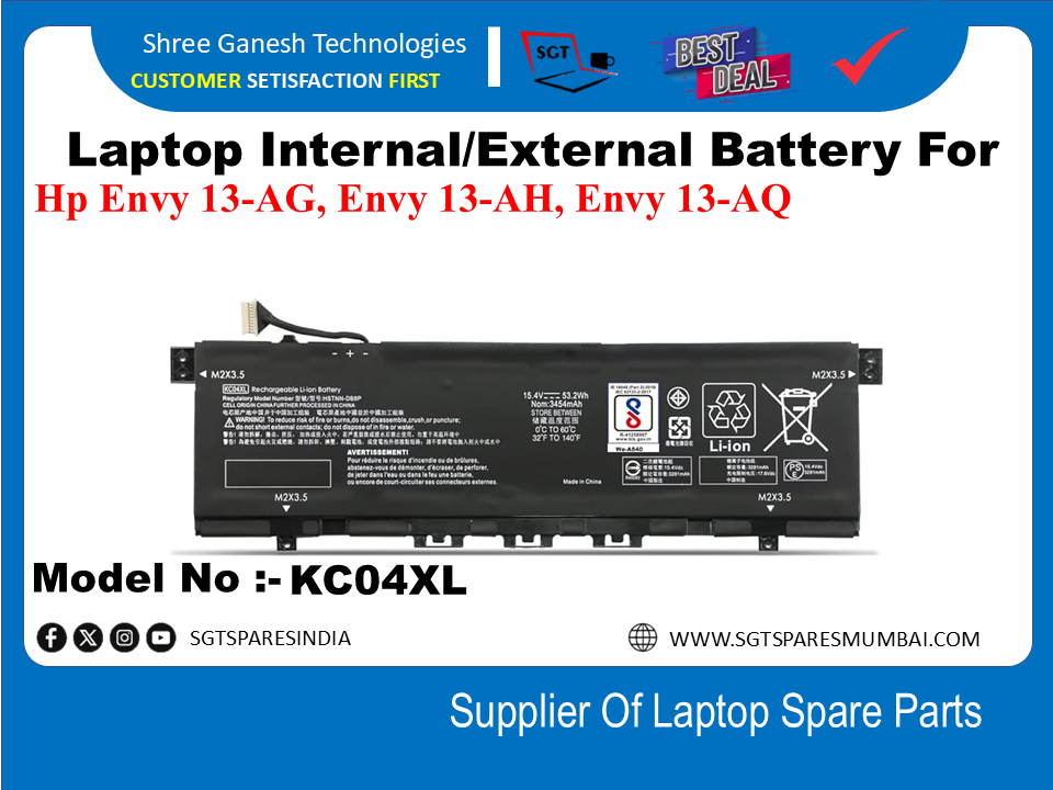 H-P KC04XL Internal Battery For Hp Envy 13-AG, Envy 13-AH, Envy 13-AQ