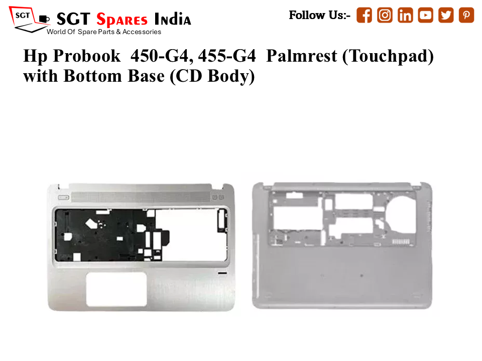 Hp Probook 450-G4, 455-G4 Palmrest (Touchpad) with Bottom Base (CD Body)